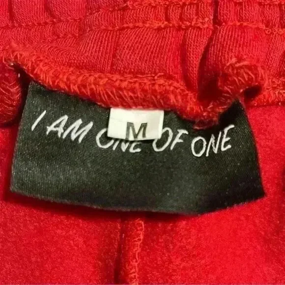 Onee Studios One Of One Sweatpants Men's Medium Red Streetwear Athleisure NWOT - Picture 8 of 8